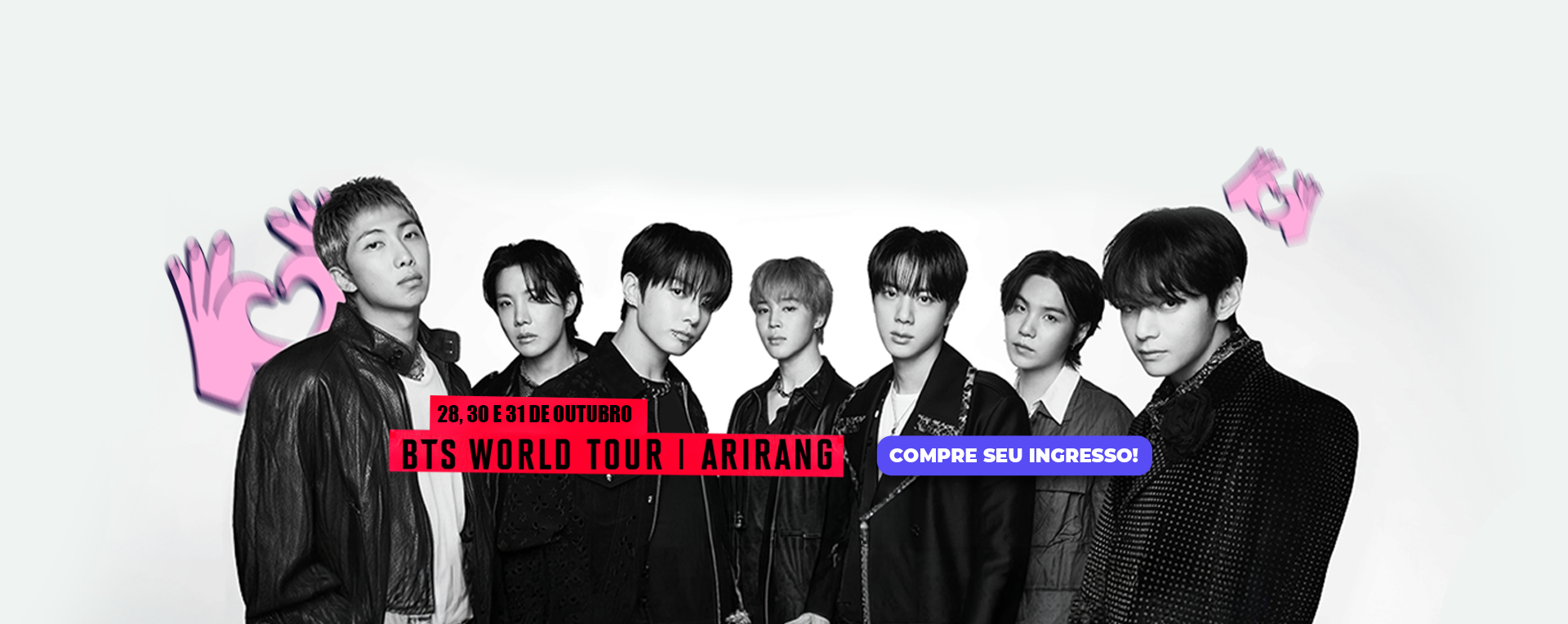 BTS World Tour Arirang — 28, 30 e 31 de outubro — compre seu ingresso